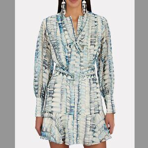Alexis | Zayd Belted Printed Georgette Mini Dress (Small)